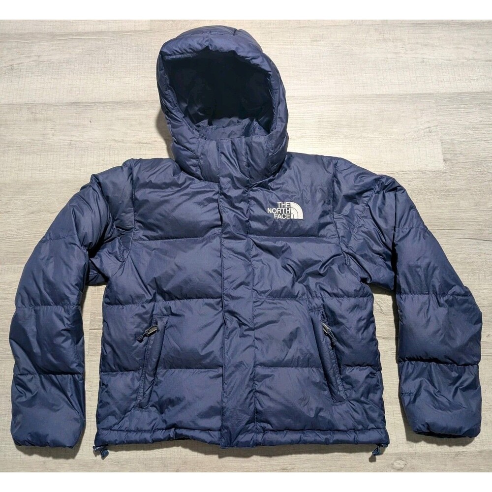 North Face Nordic Down Jacket Summit Women’s Sz Small w/ Hood Navy Blue